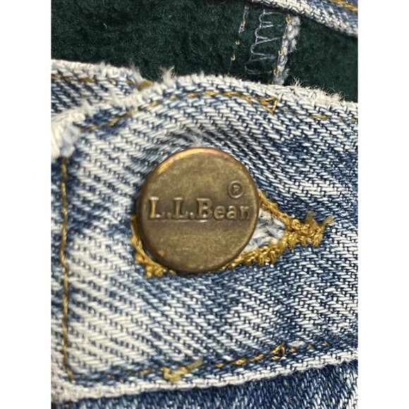 VTG LL Bean Men’s Jeans 40x30 Blue Denim Fleece Lined USA Winter Warm Distressed - Picture 14 of 14